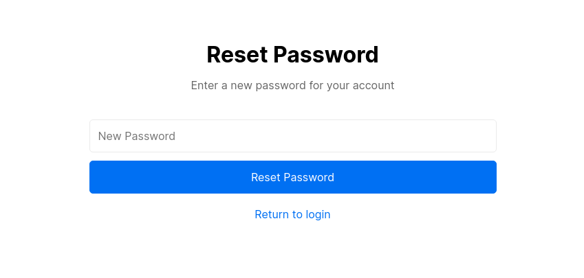 Reset password valid page